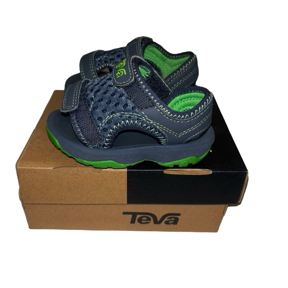 Teva Psyclone Sandal Green Blue Water Fishing Shoes Quick Dry Toddler Size 4